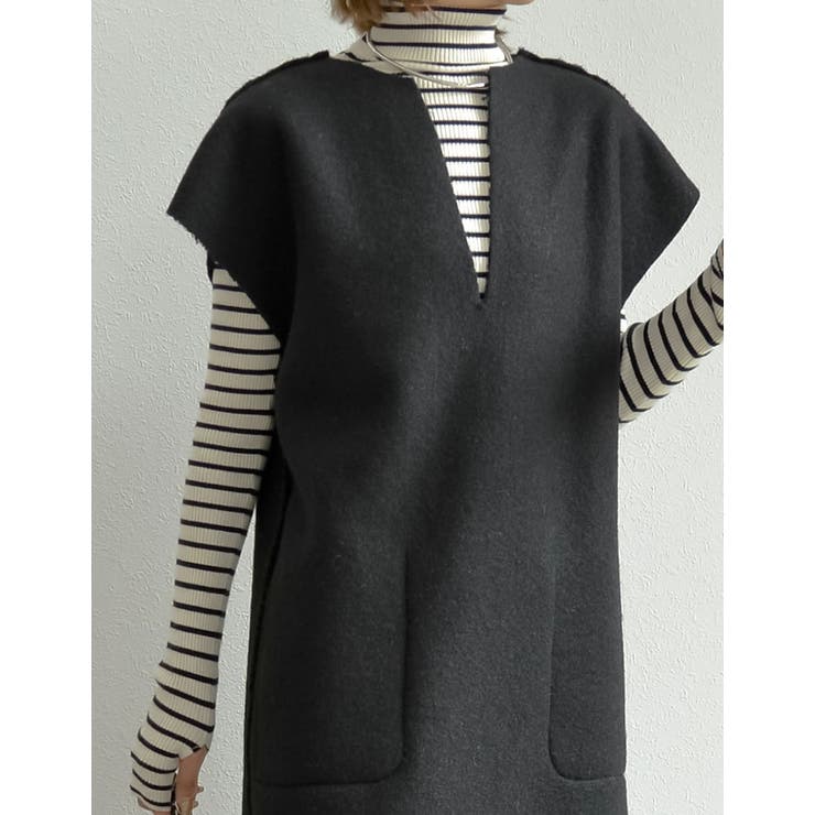 [低身長サイズ有]2WAYリバーシブルフェイクウールorシープライクボアキーネッ… | Re:EDIT | 詳細画像12 