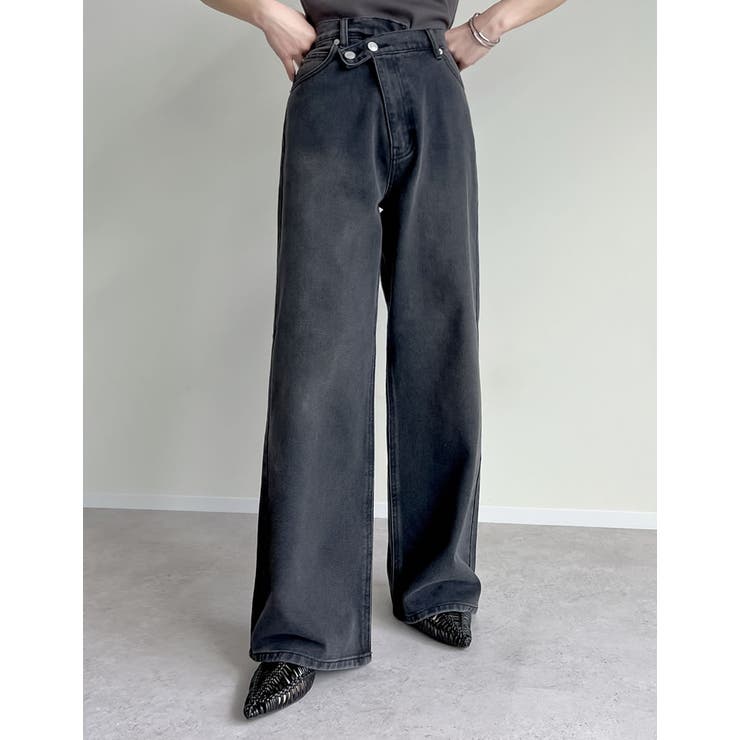 低身長/高身長/大きいサイズ有]クロスウエストストレート