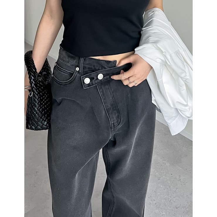 [低身長/高身長/大きいサイズ有]クロスウエストストレートコットンデニムパンツ | Re:EDIT | 詳細画像9 