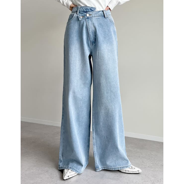 [低身長/高身長/大きいサイズ有]クロスウエストストレートコットンデニムパンツ | Re:EDIT | 詳細画像27 