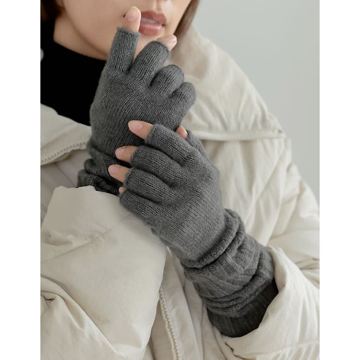 グレー(005) | 指開きグローブアームウォーマー | Re:EDIT