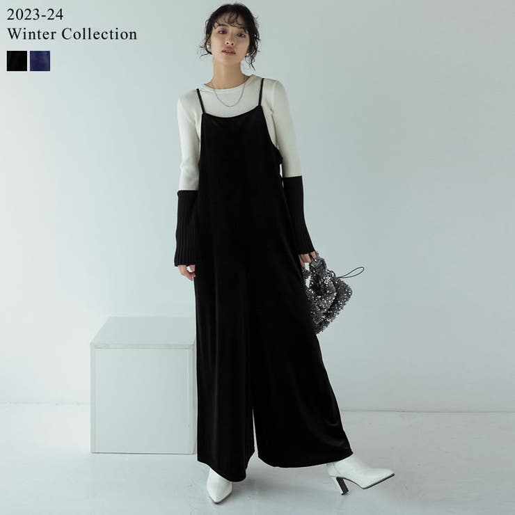 低身長サイズ有]ベロアキャミサロペット[品番：GS000021790]｜Re