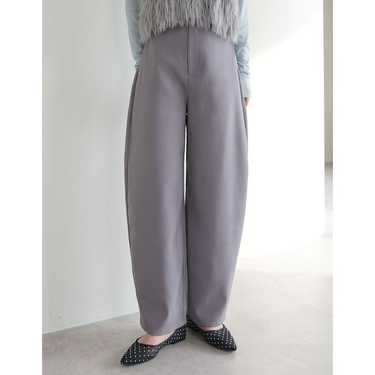 話題のカーブパンツ][全骨格◎ 体型拾わず美脚見え][販売枚数5 5万枚