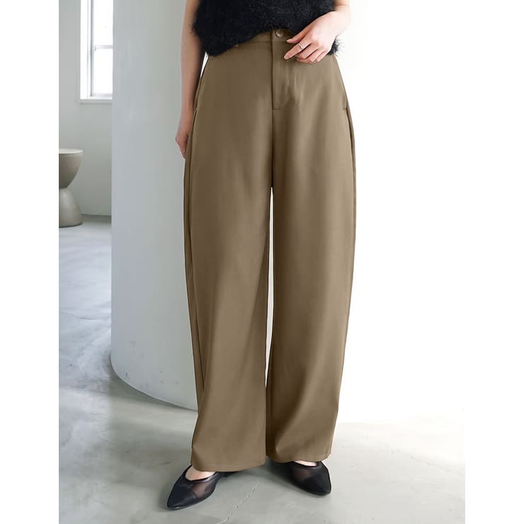話題のカーブパンツ][全骨格◎ 体型拾わず美脚見え][販売枚数5 5万枚