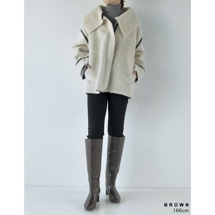 [大きいサイズ有]フェイクレザーポインテッドトゥヒールロングブーツ | Re:EDIT | 詳細画像10 