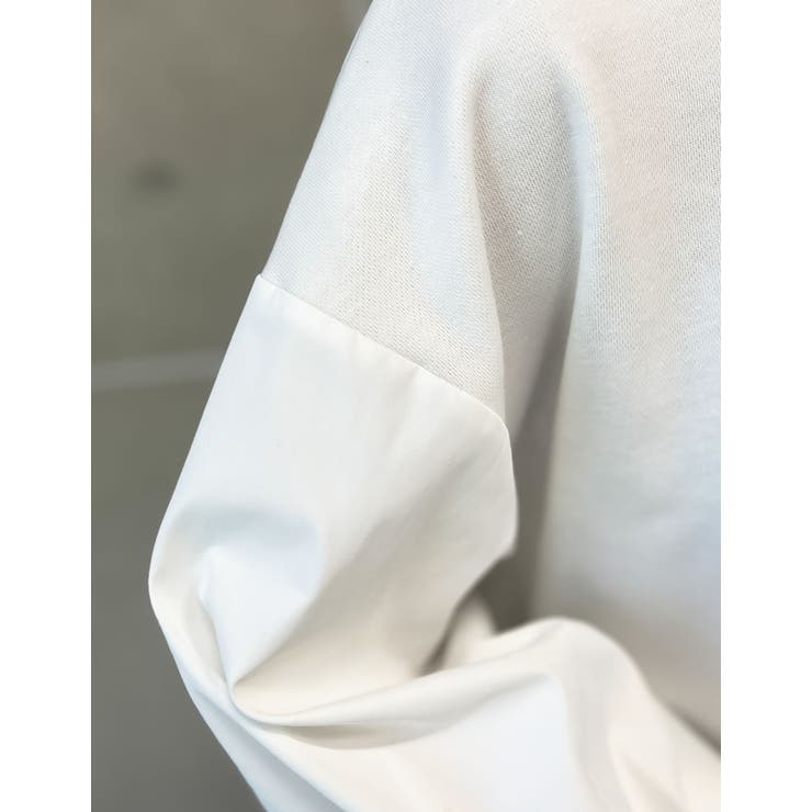 異素材切り替えキャンディースリーブ裏毛トップス | Re:EDIT | 詳細画像10 