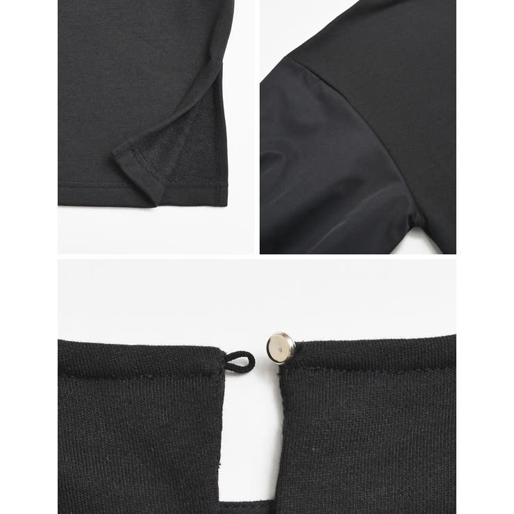 異素材切り替えキャンディースリーブ裏毛トップス | Re:EDIT | 詳細画像27 