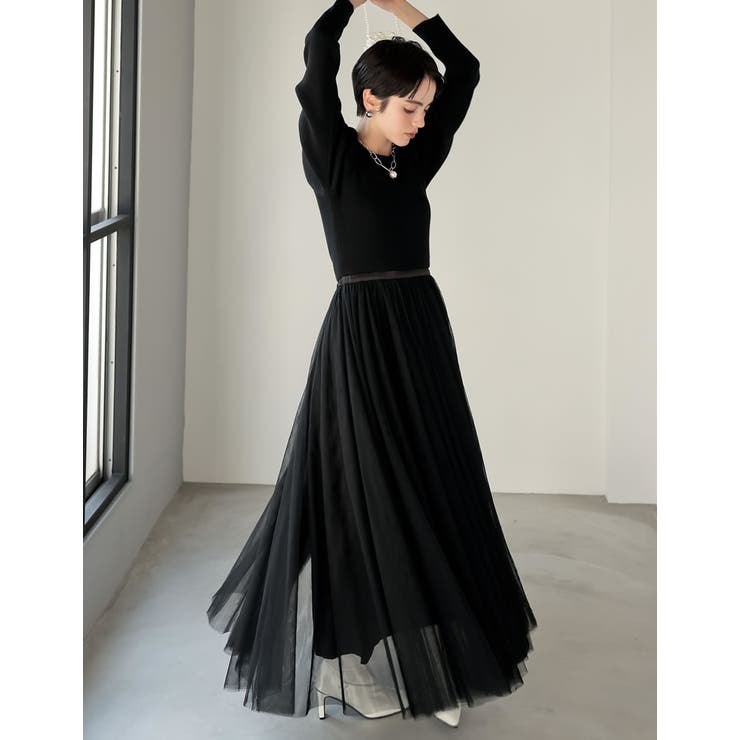 チュールドッキングニットワンピース | Re:EDIT | 詳細画像9 