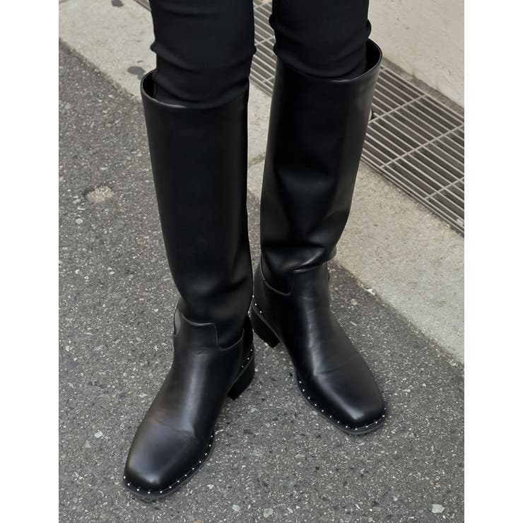 [大きいサイズ有]スタッズロングブーツ | Re:EDIT | 詳細画像12 