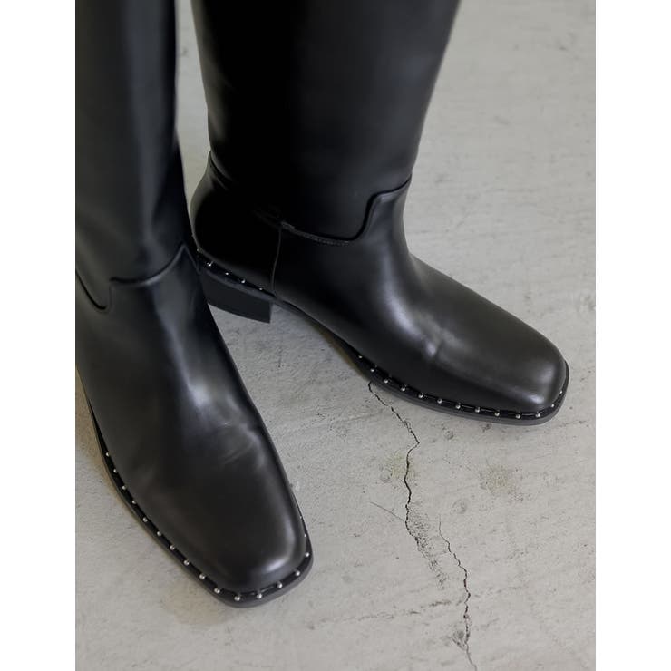 [大きいサイズ有]スタッズロングブーツ | Re:EDIT | 詳細画像5 