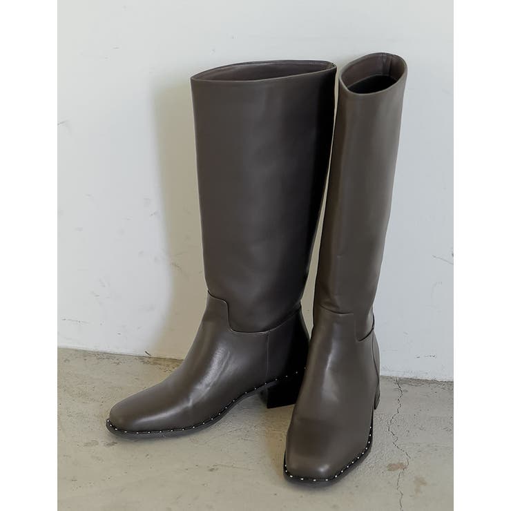 [大きいサイズ有]スタッズロングブーツ | Re:EDIT | 詳細画像10 