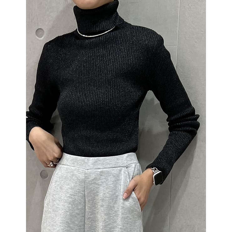 2タイプから選べるラメリブニットトップス[品番：GS000021794]｜Re