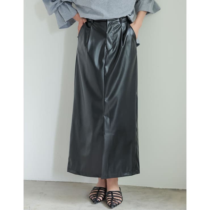 [低身長/高身長サイズ有]メタリックフェイクレザータイトスカート | Re:EDIT | 詳細画像27 