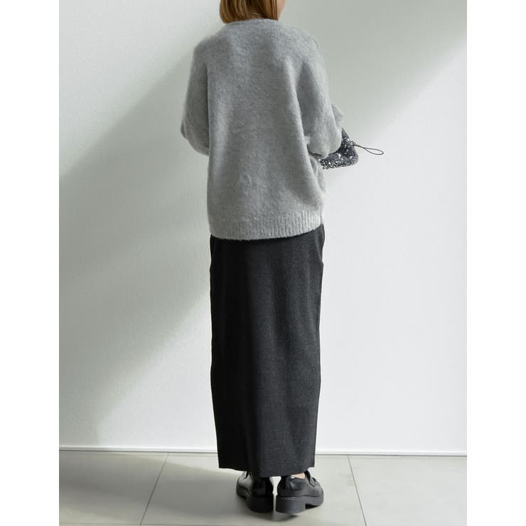 [低身長サイズ有]前後2WAYラメリブニットナロースカート | Re:EDIT | 詳細画像24 
