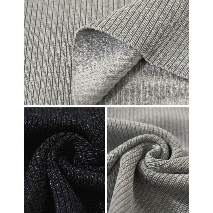 [低身長サイズ有]前後2WAYラメリブニットナロースカート | Re:EDIT | 詳細画像35 