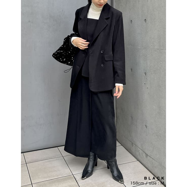 [低身長/高身長サイズ有]微起毛ツイルラップ風スカート | Re:EDIT | 詳細画像12 