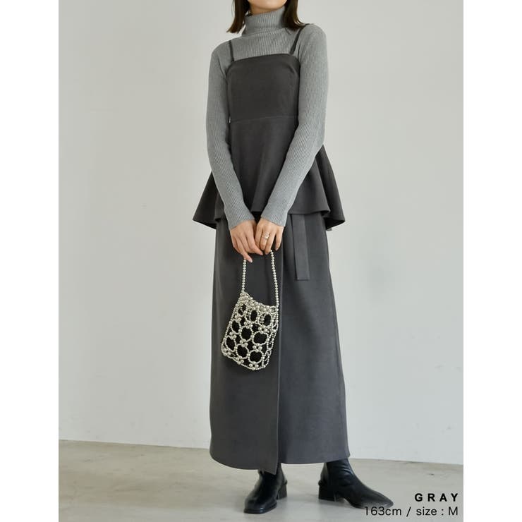 [低身長/高身長サイズ有]微起毛ツイルラップ風スカート | Re:EDIT | 詳細画像27 