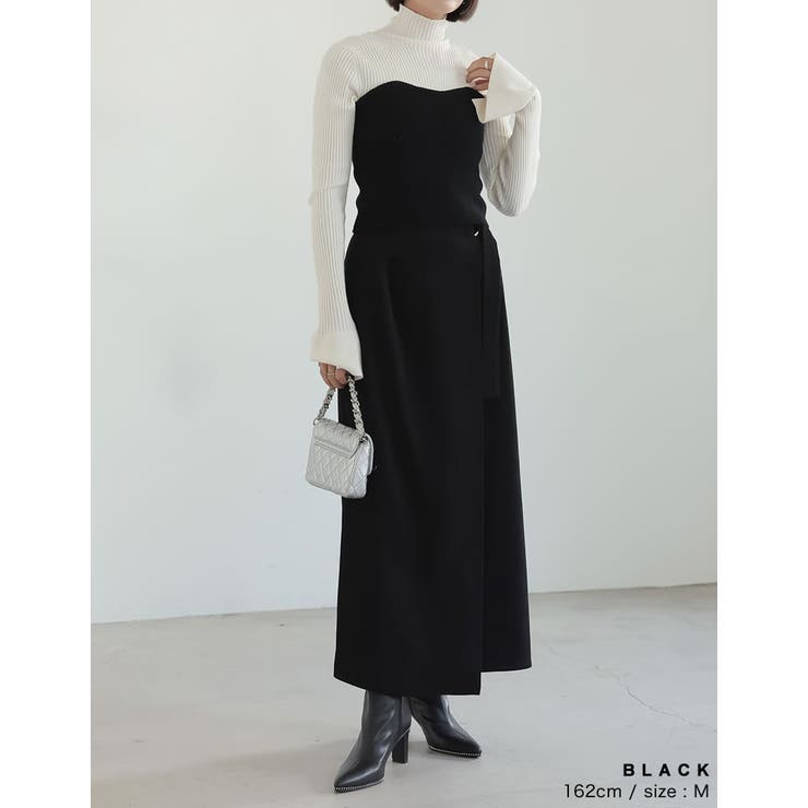 [低身長/高身長サイズ有]微起毛ツイルラップ風スカート | Re:EDIT | 詳細画像32 