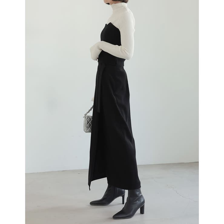 [低身長/高身長サイズ有]微起毛ツイルラップ風スカート | Re:EDIT | 詳細画像33 