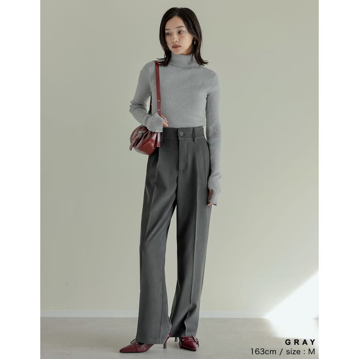 微起毛ツイルダブルタックワイドパンツ | Re:EDIT | 詳細画像11 