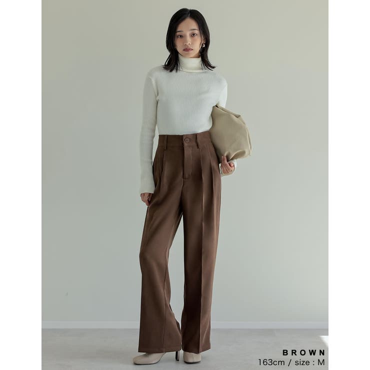 微起毛ツイルダブルタックワイドパンツ | Re:EDIT | 詳細画像14 