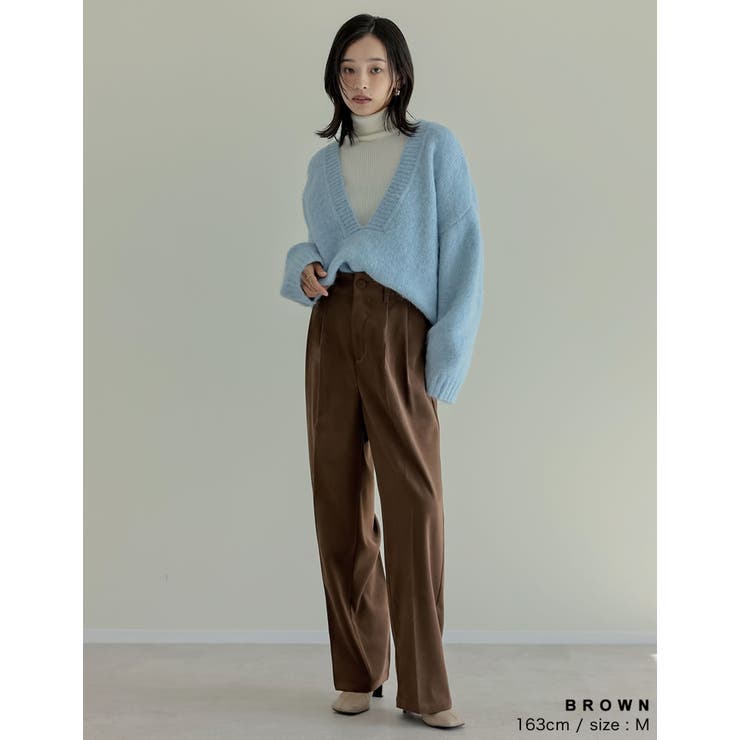 微起毛ツイルダブルタックワイドパンツ | Re:EDIT | 詳細画像15 