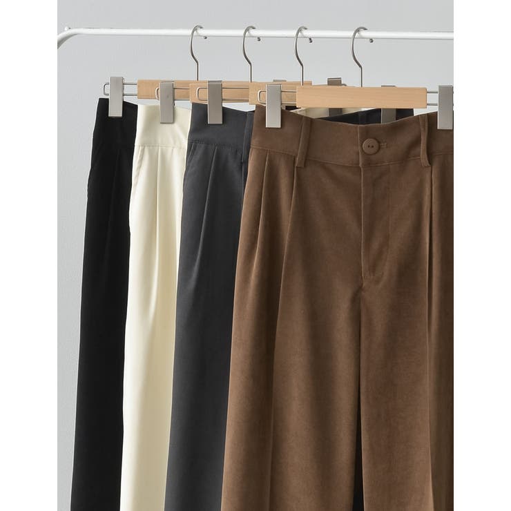 微起毛ツイルダブルタックワイドパンツ | Re:EDIT | 詳細画像2 