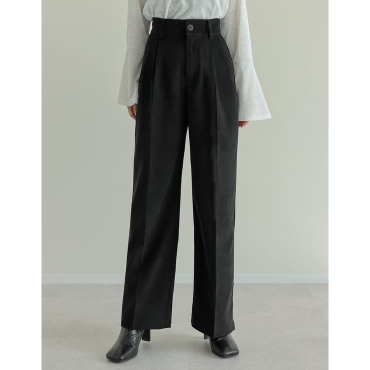 微起毛ツイルダブルタックワイドパンツ | Re:EDIT | 詳細画像3 