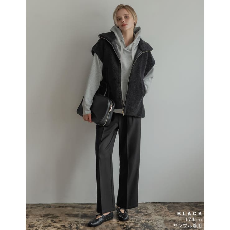 微起毛ツイルダブルタックワイドパンツ | Re:EDIT | 詳細画像8 