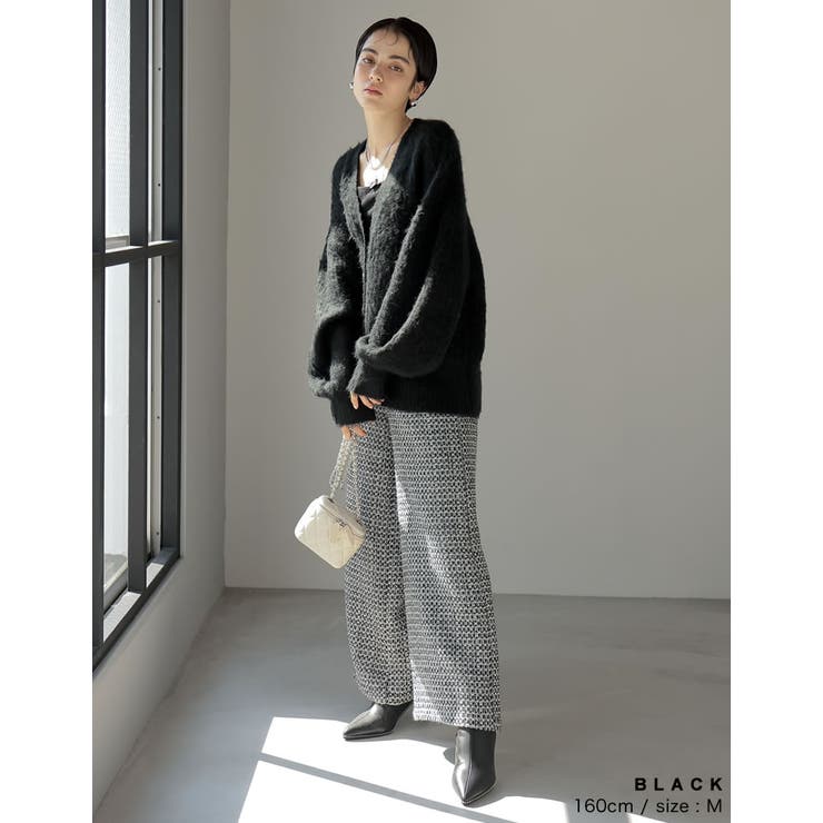 VERYコラボ]起毛シャギーシルバービジューボタンニット