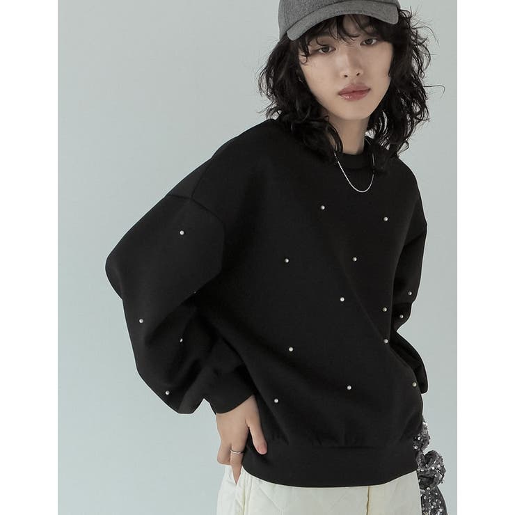 パールorラインストーン付きダンボールトップス | Re:EDIT | 詳細画像3 