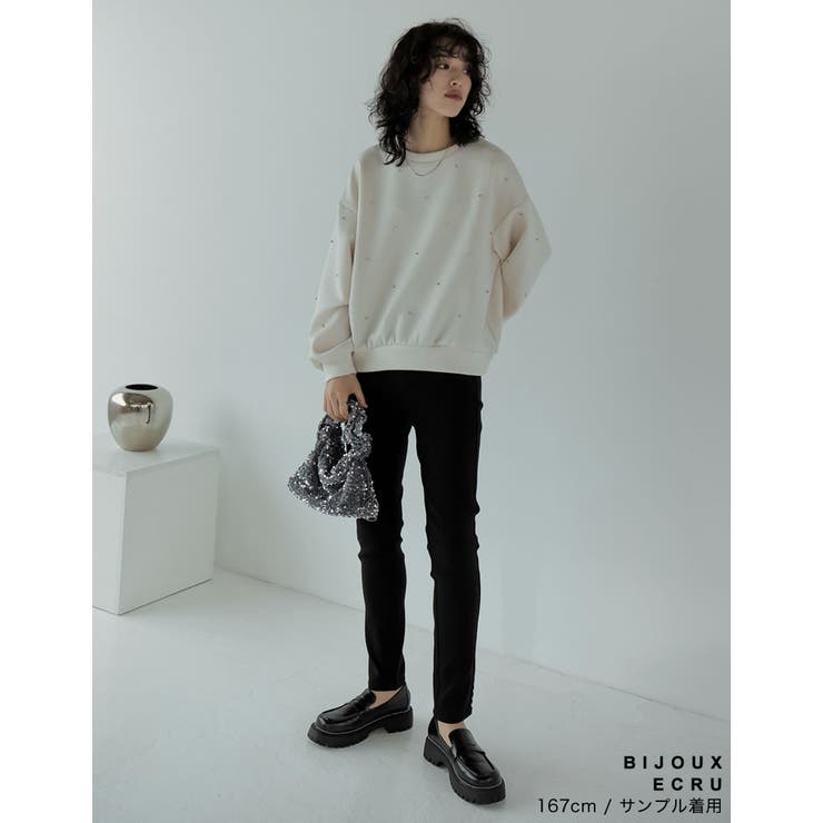 パールorラインストーン付きダンボールトップス | Re:EDIT | 詳細画像9 