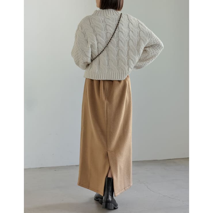 [低身長/高身長サイズ有]メルトンシャギーナロースカート | Re:EDIT | 詳細画像22 