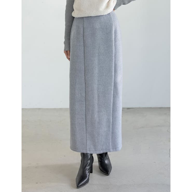 [低身長/高身長サイズ有]メルトンシャギーナロースカート | Re:EDIT | 詳細画像27 