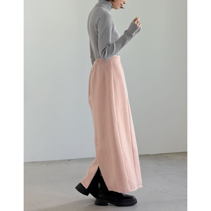 [低身長/高身長サイズ有]メルトンシャギーナロースカート | Re:EDIT | 詳細画像30 