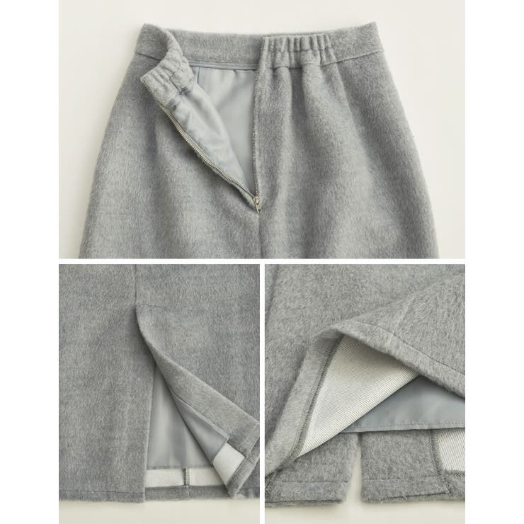 [低身長/高身長サイズ有]メルトンシャギーナロースカート | Re:EDIT | 詳細画像33 