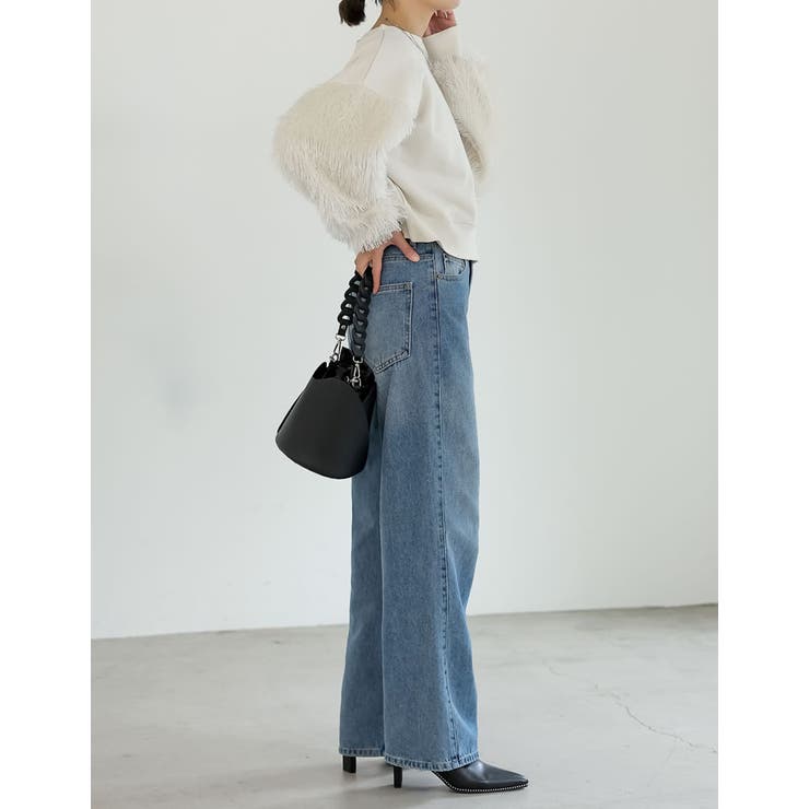 ラメフェザースリーブ裏毛ショート丈プルオーバー | Re:EDIT | 詳細画像11 