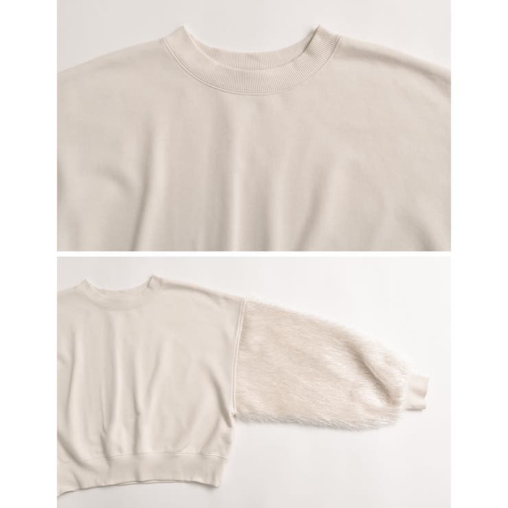 ラメフェザースリーブ裏毛ショート丈プルオーバー | Re:EDIT | 詳細画像22 