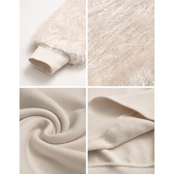 ラメフェザースリーブ裏毛ショート丈プルオーバー | Re:EDIT | 詳細画像23 