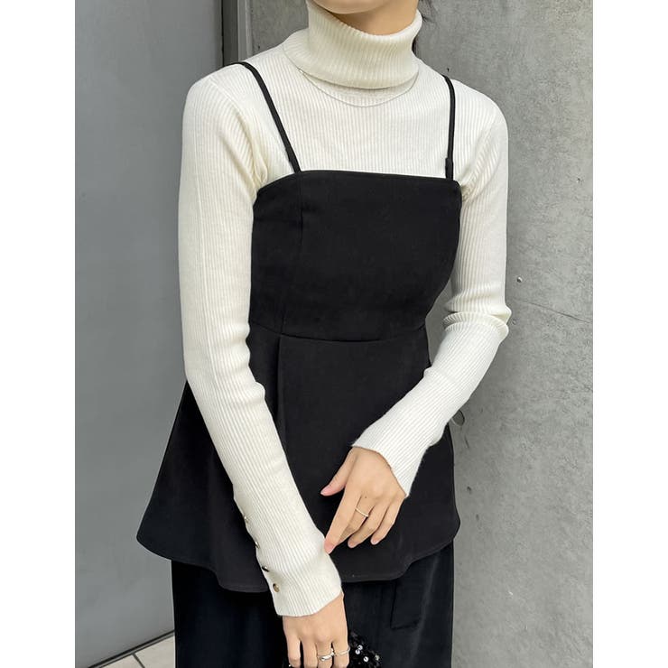 2WAY微起毛ツイルペプラムビスチェ | Re:EDIT | 詳細画像14 