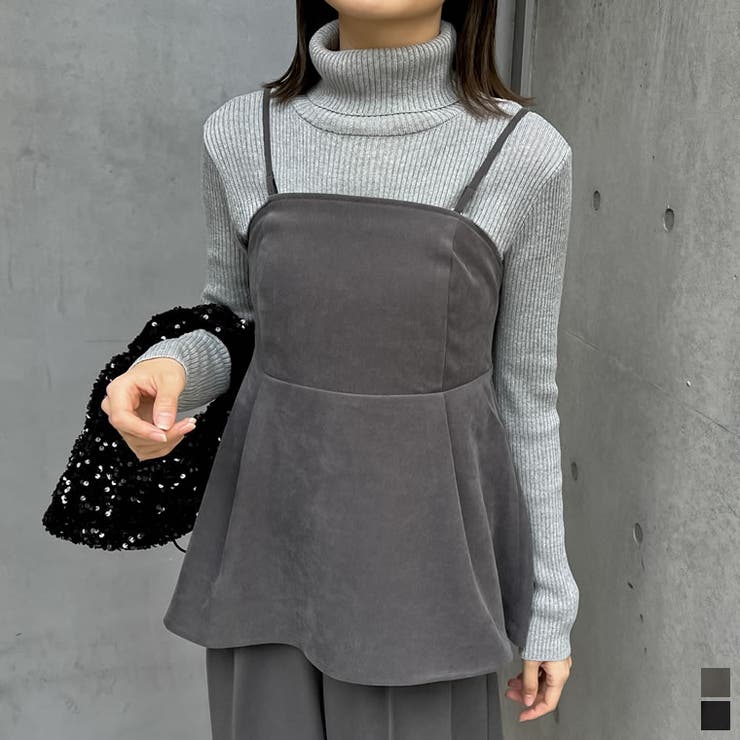 2WAY微起毛ツイルペプラムビスチェ[品番：GS000021919]｜Re:EDIT