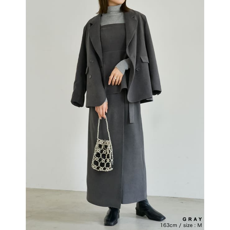 微起毛ツイルダブルテーラードジャケット | Re:EDIT | 詳細画像9 