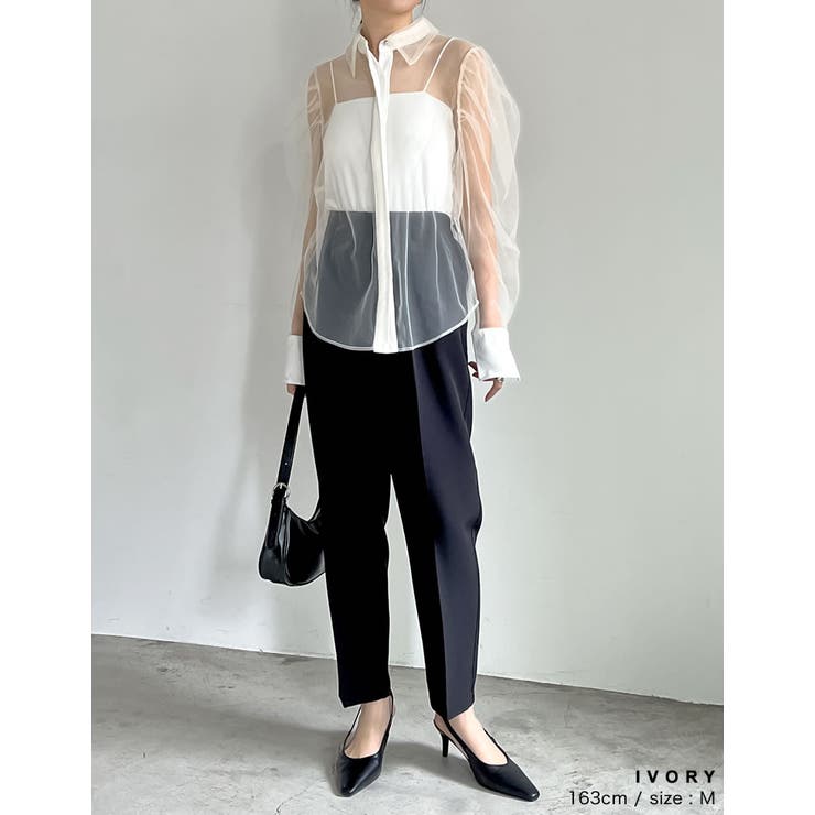 チュールボリュームスリーブシアーシャツ | Re:EDIT | 詳細画像11 