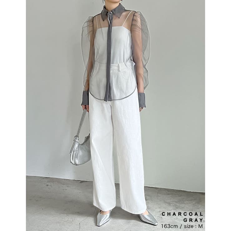 チュールボリュームスリーブシアーシャツ | Re:EDIT | 詳細画像16 