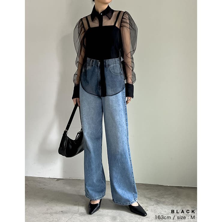 チュールボリュームスリーブシアーシャツ | Re:EDIT | 詳細画像7 