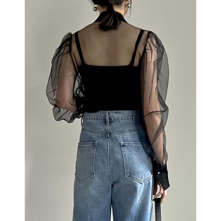 チュールボリュームスリーブシアーシャツ | Re:EDIT | 詳細画像10 