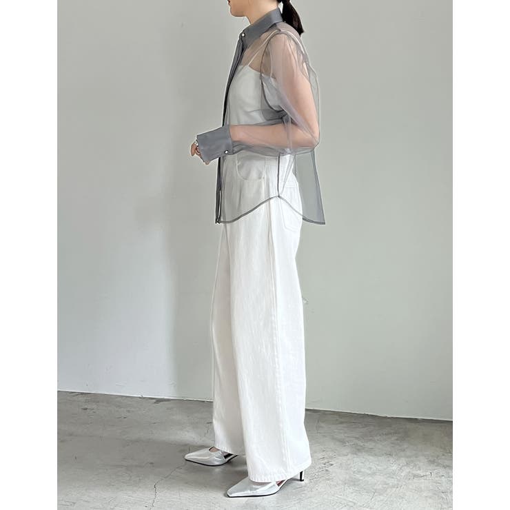 チュールボリュームスリーブシアーシャツ | Re:EDIT | 詳細画像21 