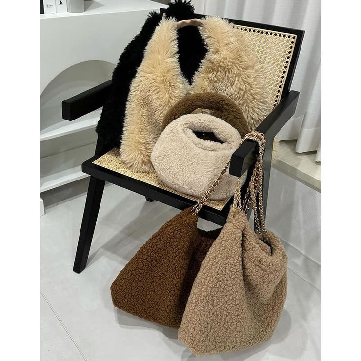 [2点セット]ミニポーチ付テディボアチェーンストラップバッグ | Re:EDIT | 詳細画像5 