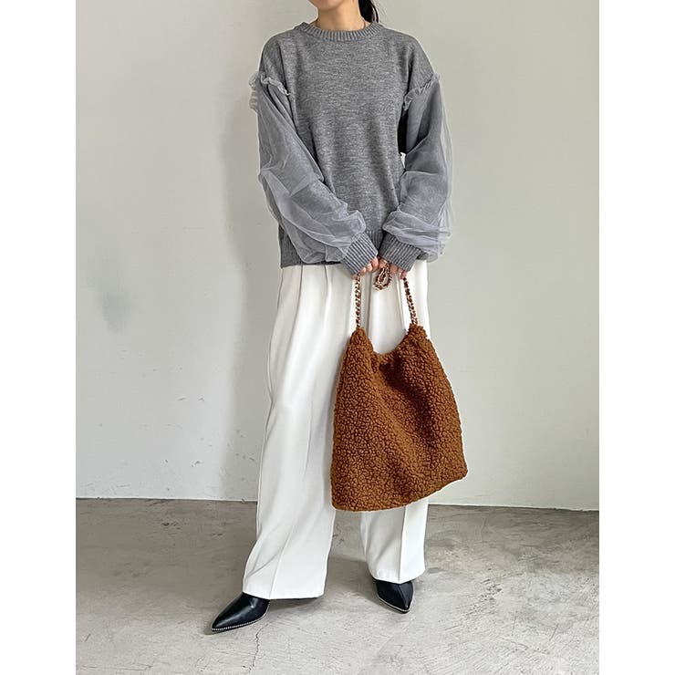 [2点セット]ミニポーチ付テディボアチェーンストラップバッグ | Re:EDIT | 詳細画像8 