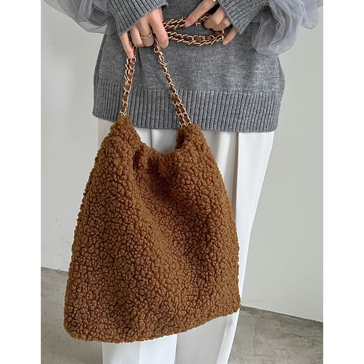 [2点セット]ミニポーチ付テディボアチェーンストラップバッグ | Re:EDIT | 詳細画像9 